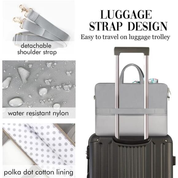 Laptop Bag for Women 15.6-Inch Carrying - Computer Bag Laptop Case Shoulder - Picture 4 of 7